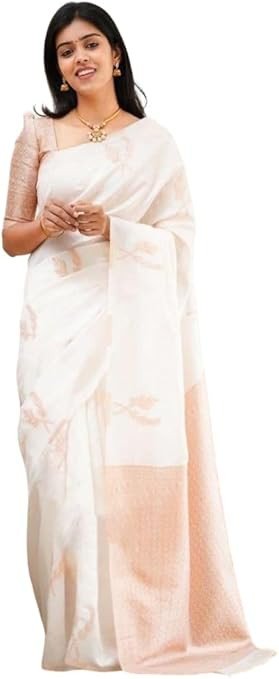 Aqila Attire Women's Traditional Saree with unstitched Blouse Piece – Elegant Wedding, Party & Festive Wear Silk Blend Saree